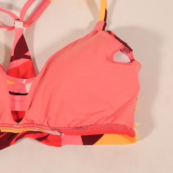 NWT Seafolly X Revolve Cut Copy Multi Strap Bralette in Tangelo - Picture 10 of 15